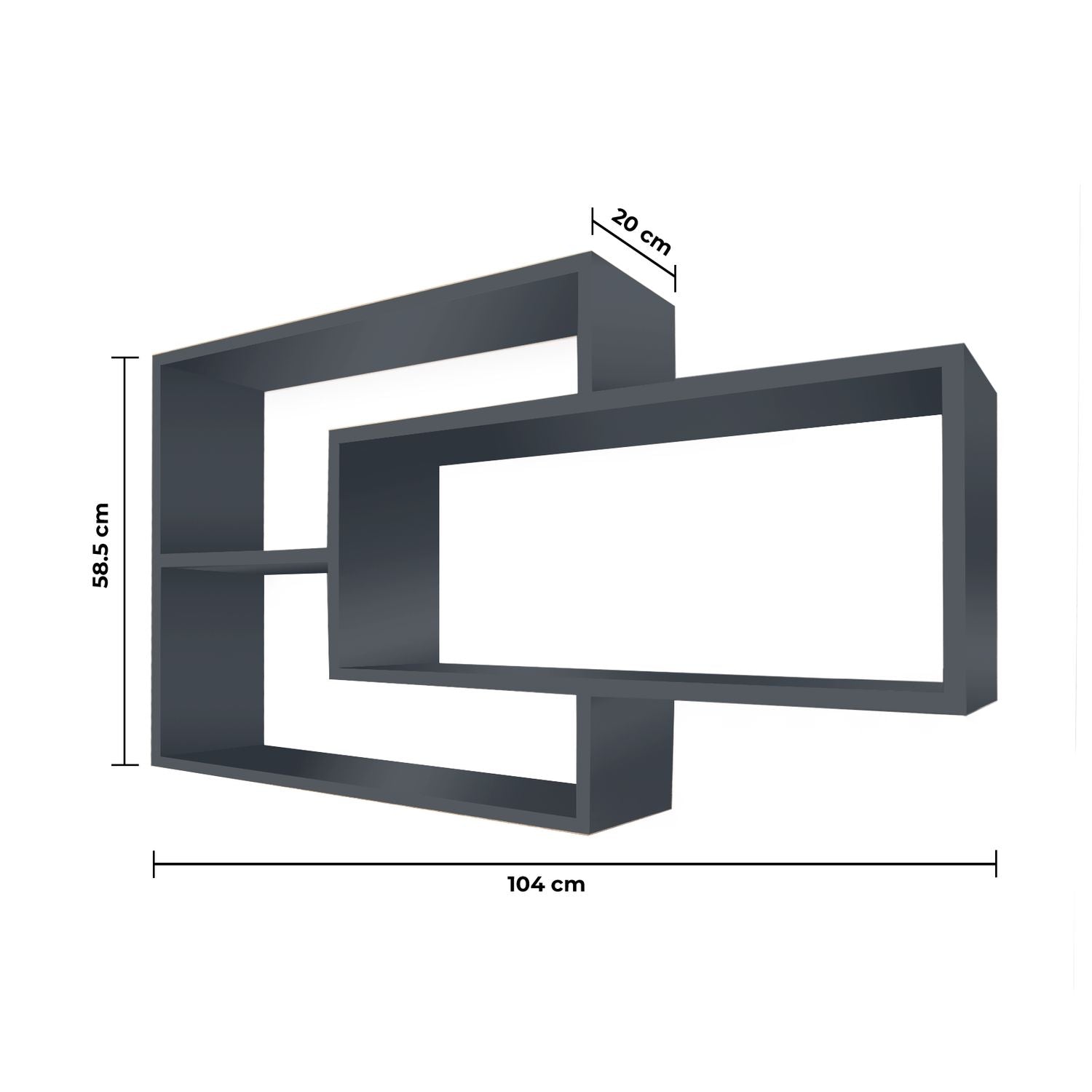Wandregal Karo Schweberegal aus Holz