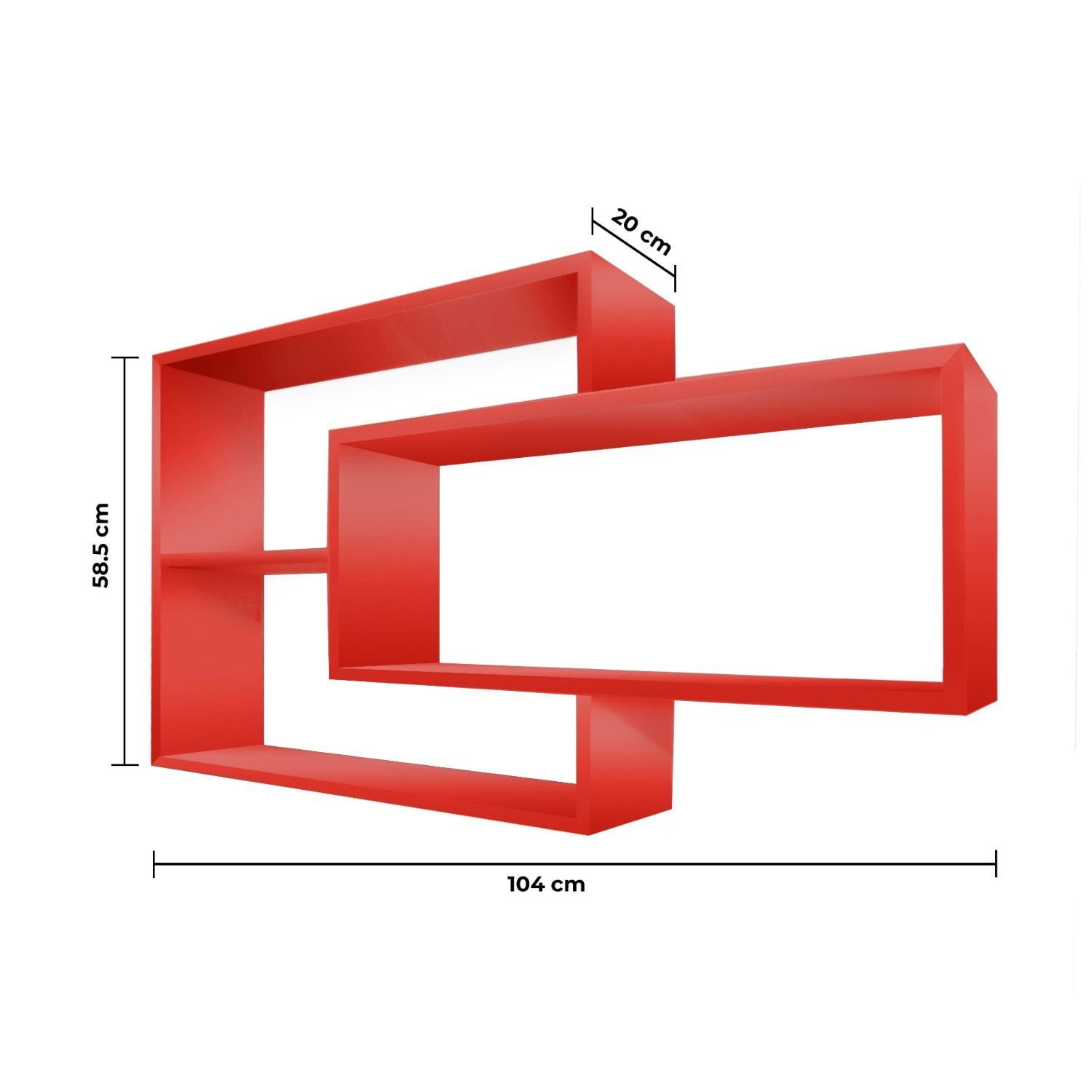 Wandregal Karo Schweberegal aus Holz