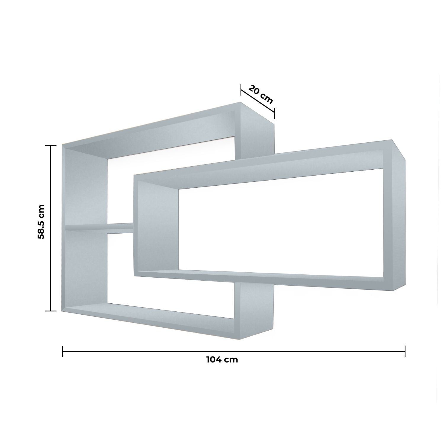 Wandregal Karo Schweberegal aus Holz
