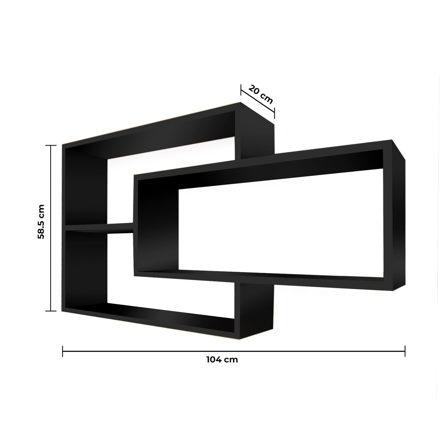 Wandregal Karo Schweberegal aus Holz