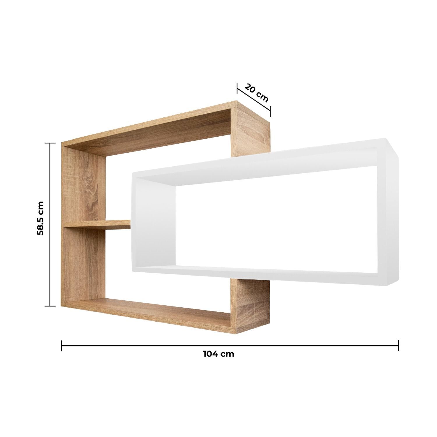 Wandregal Karo Schweberegal aus Holz