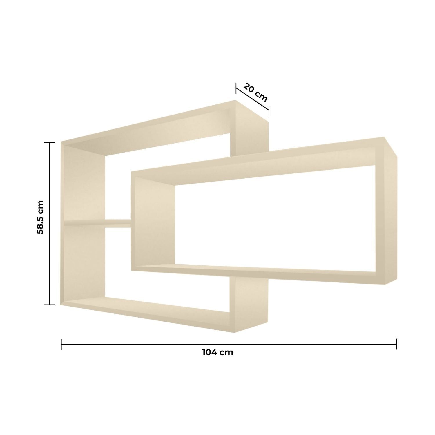 Wandregal Karo Schweberegal aus Holz