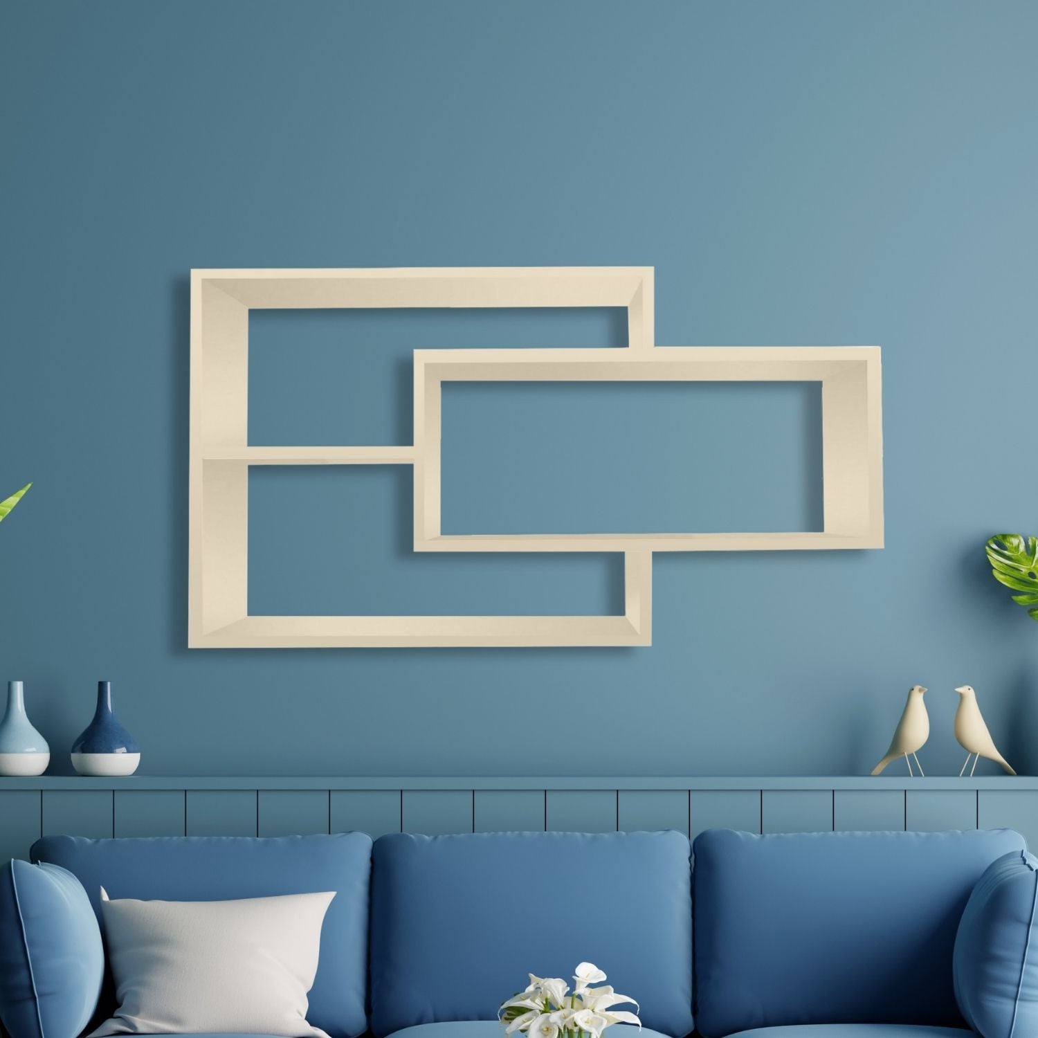 Wandregal Karo Schweberegal aus Holz