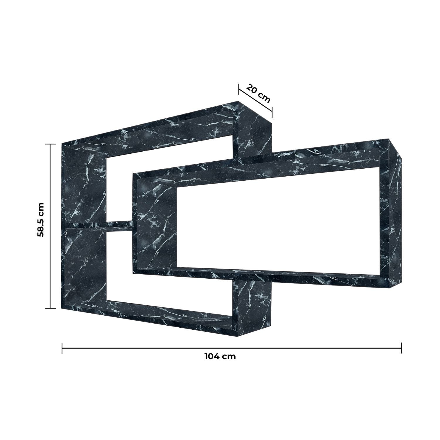 Wandregal Karo Schweberegal aus Holz