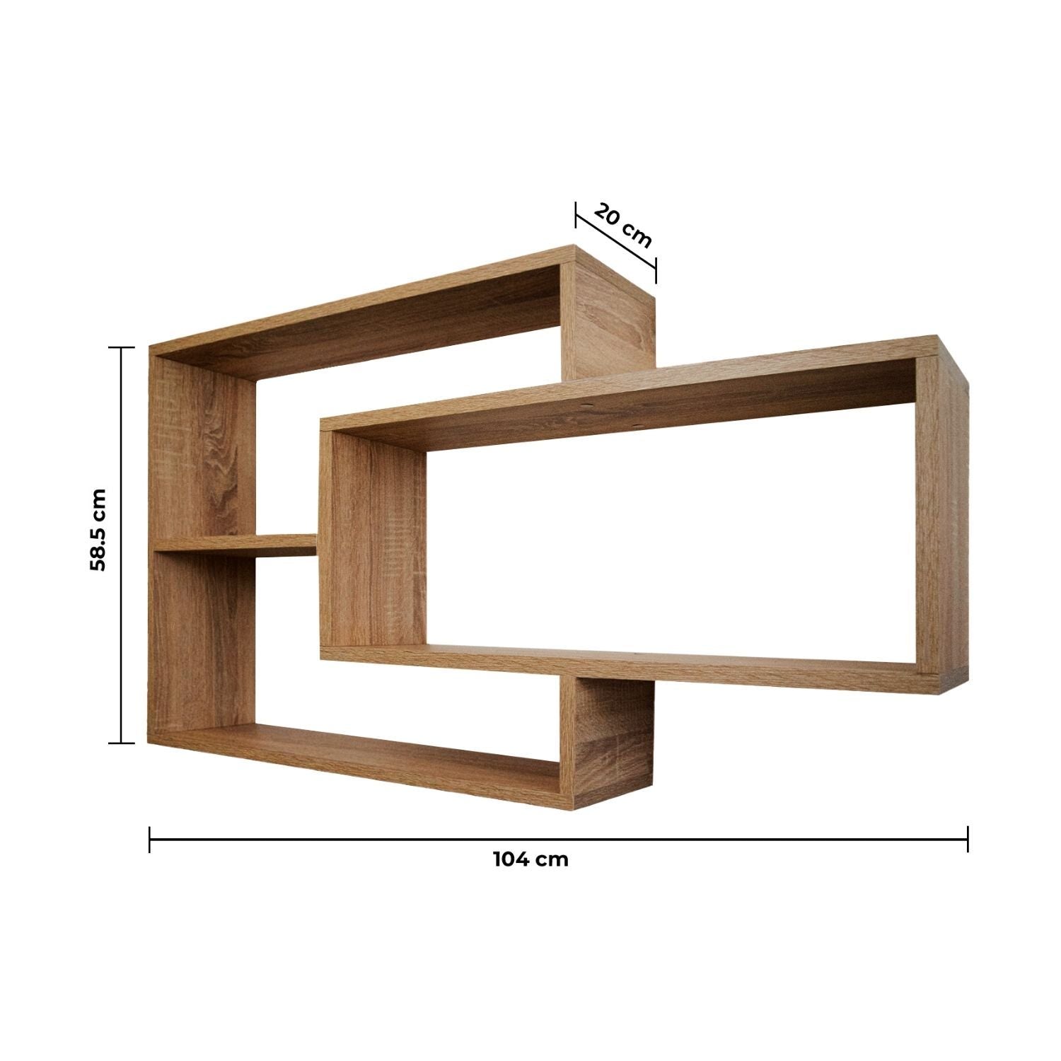1B Wandregal Karo Schweberegal aus Holz