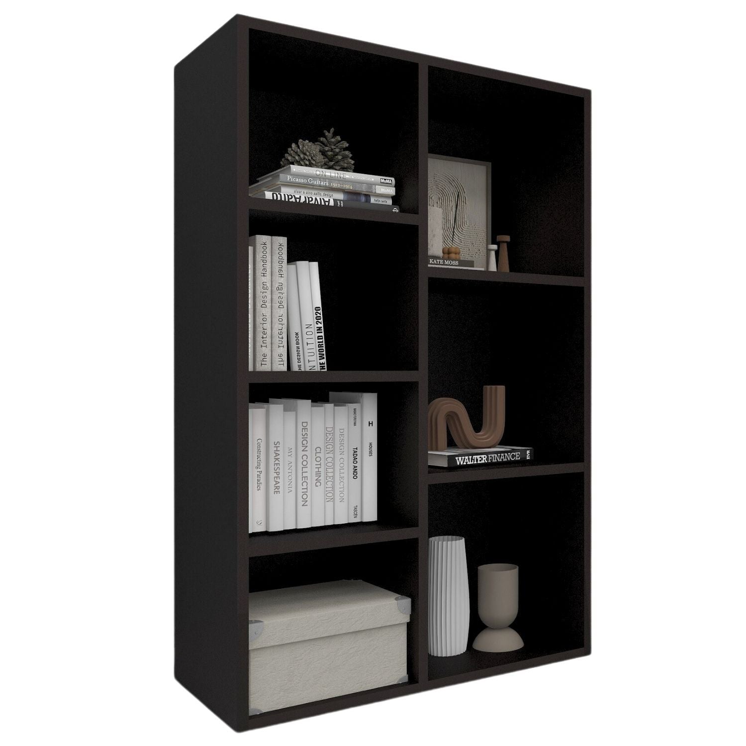 Bücherregal Twin in der Farbe Schwarz