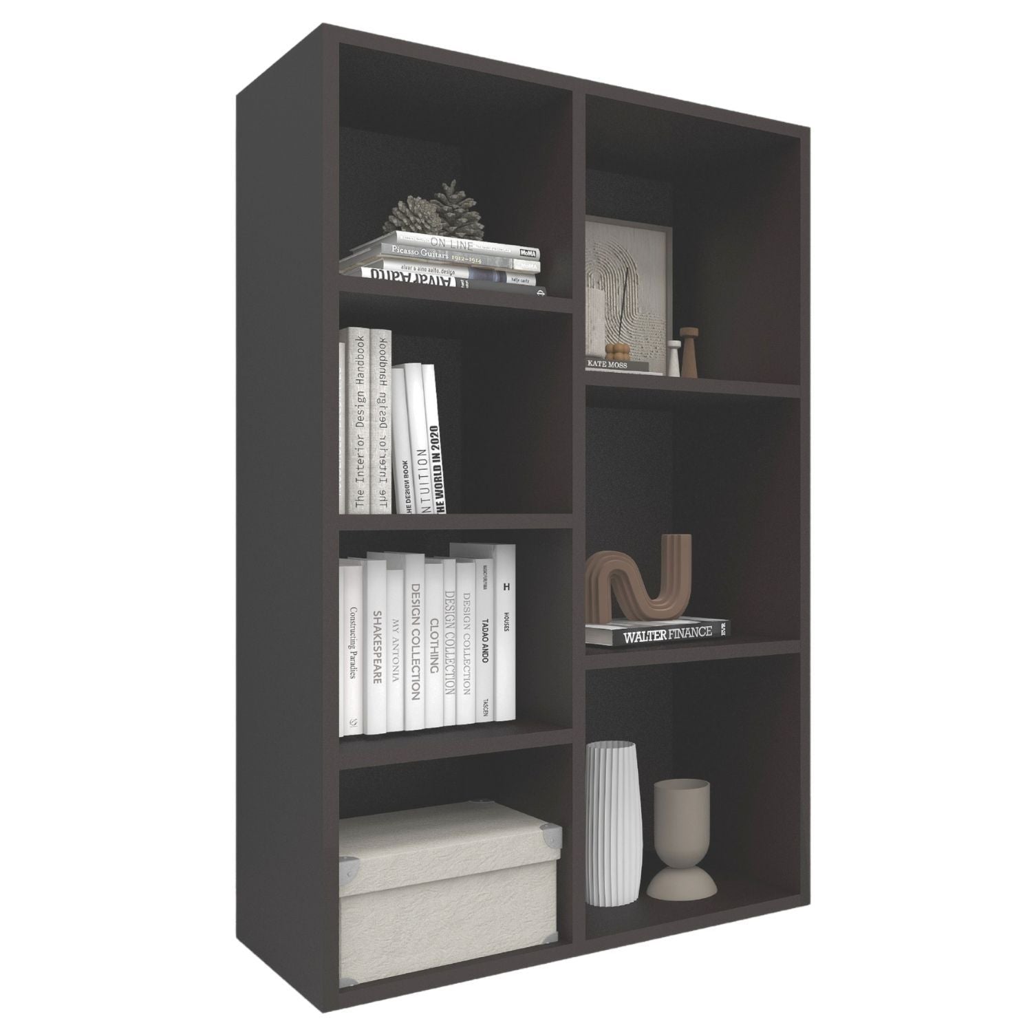 Bücherregal Twin in der Farbe Anthrazit