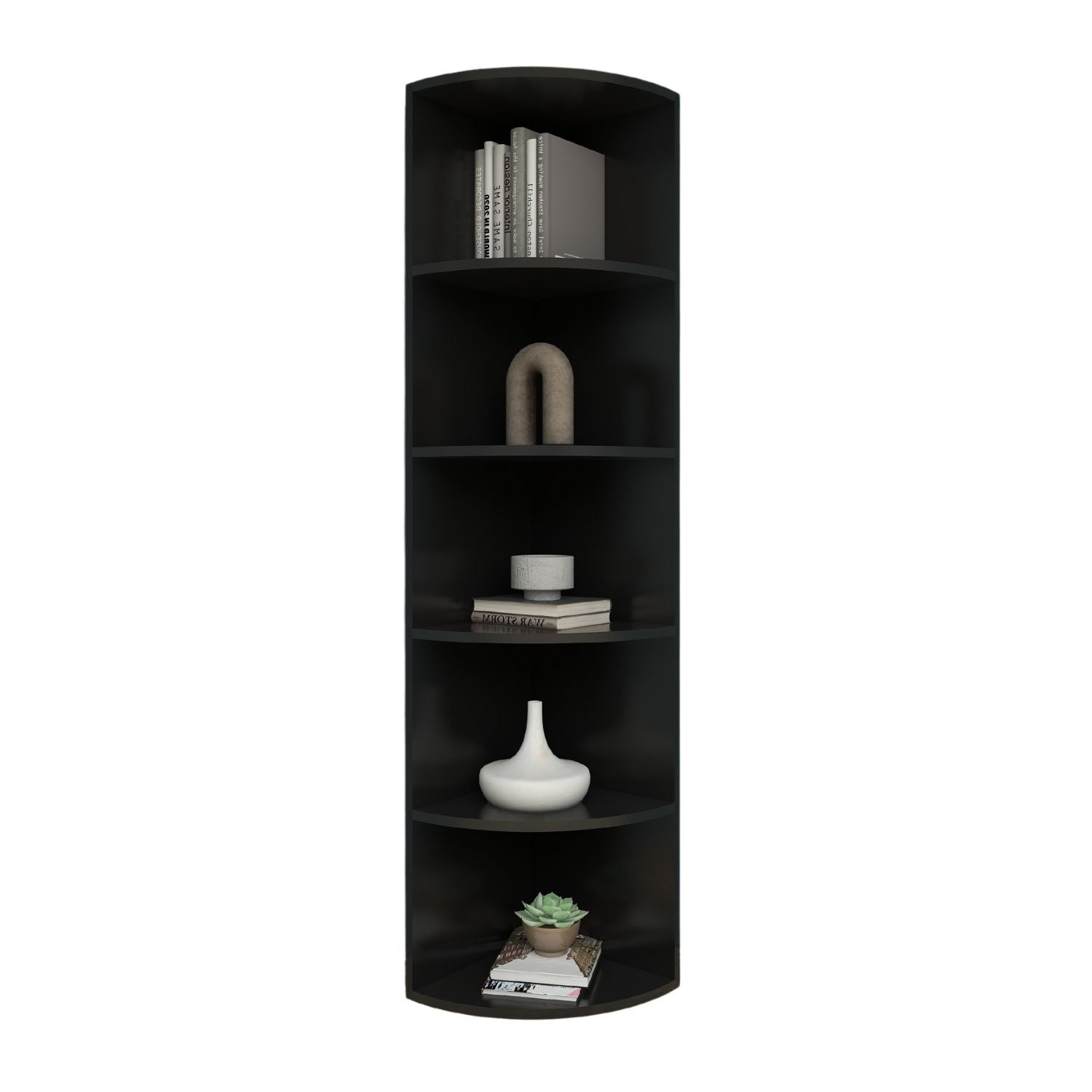 Eckregal Corner 185 in der Farbe Schwarz