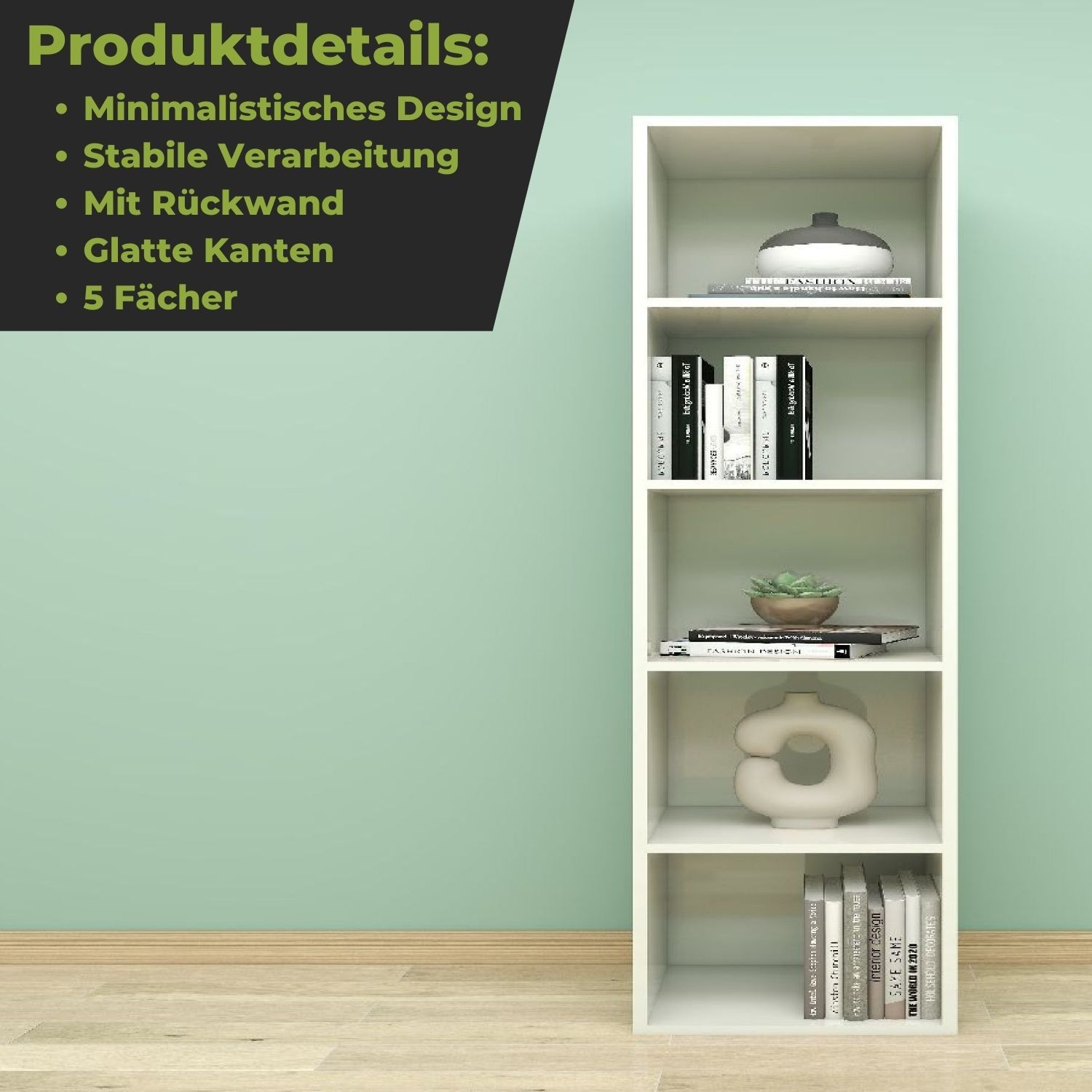 Standregal Alpha 135 in der Farbe Weiß mit Produktdetails