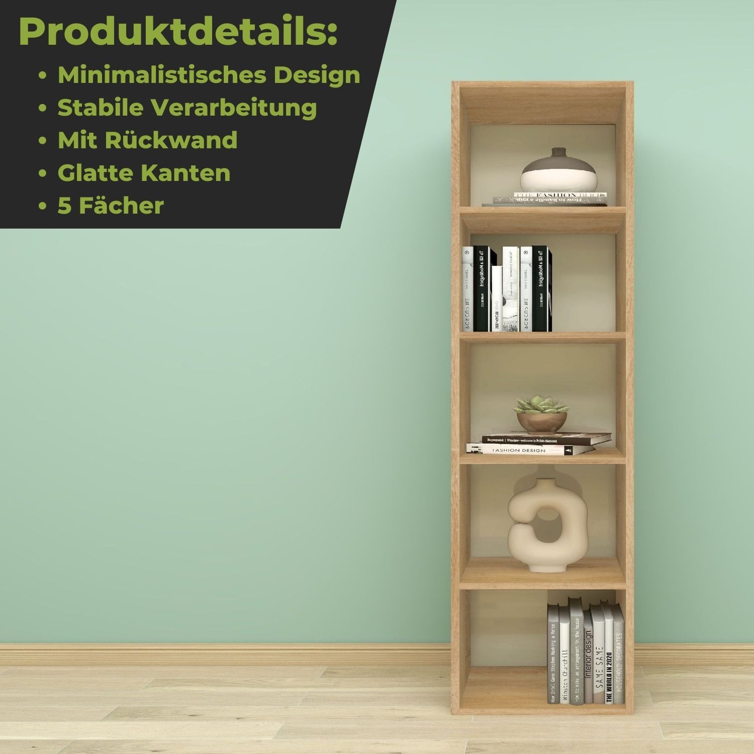Standregal Alpha 135 in der Farbe Natur mit Produktdetails
