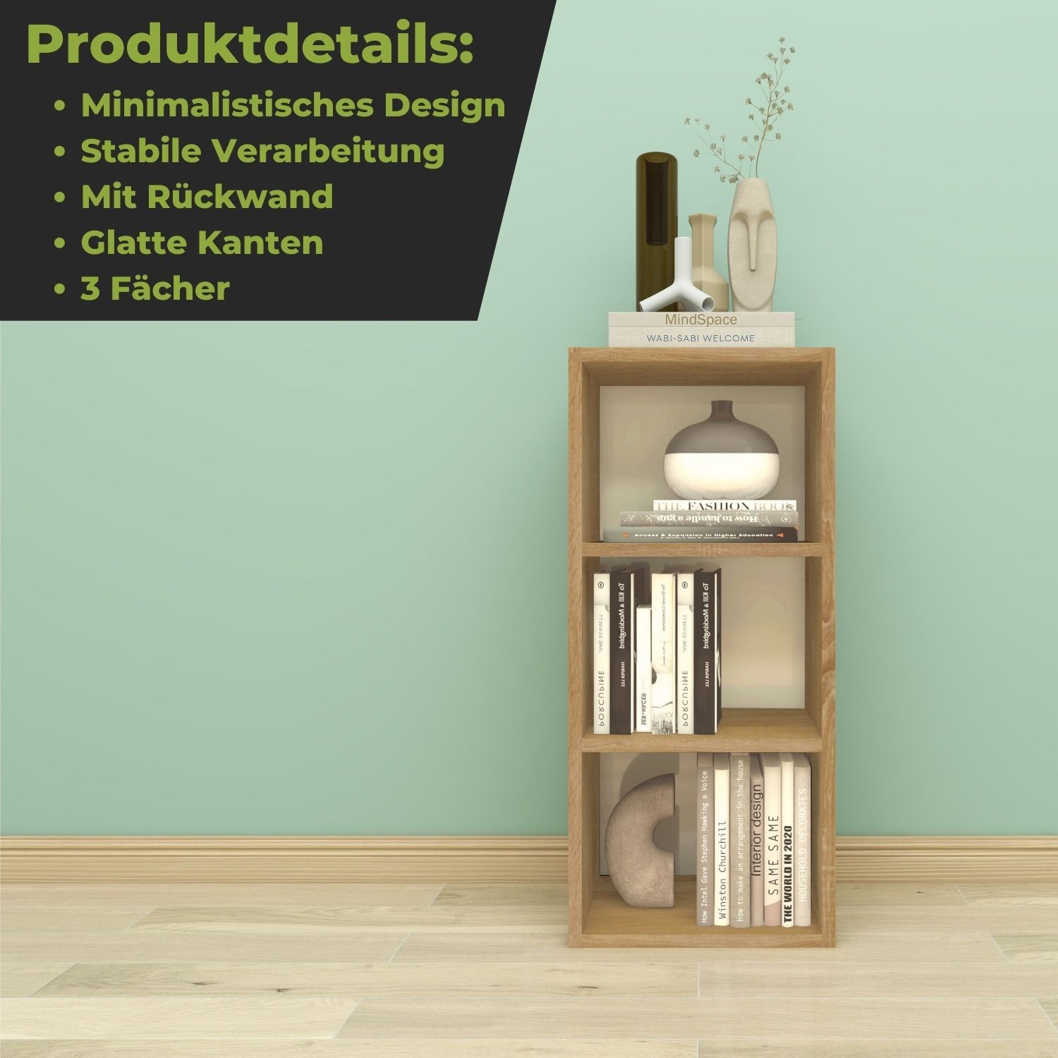 Standregal Alpha 80 in der Farbe Natur mit Produktdetails