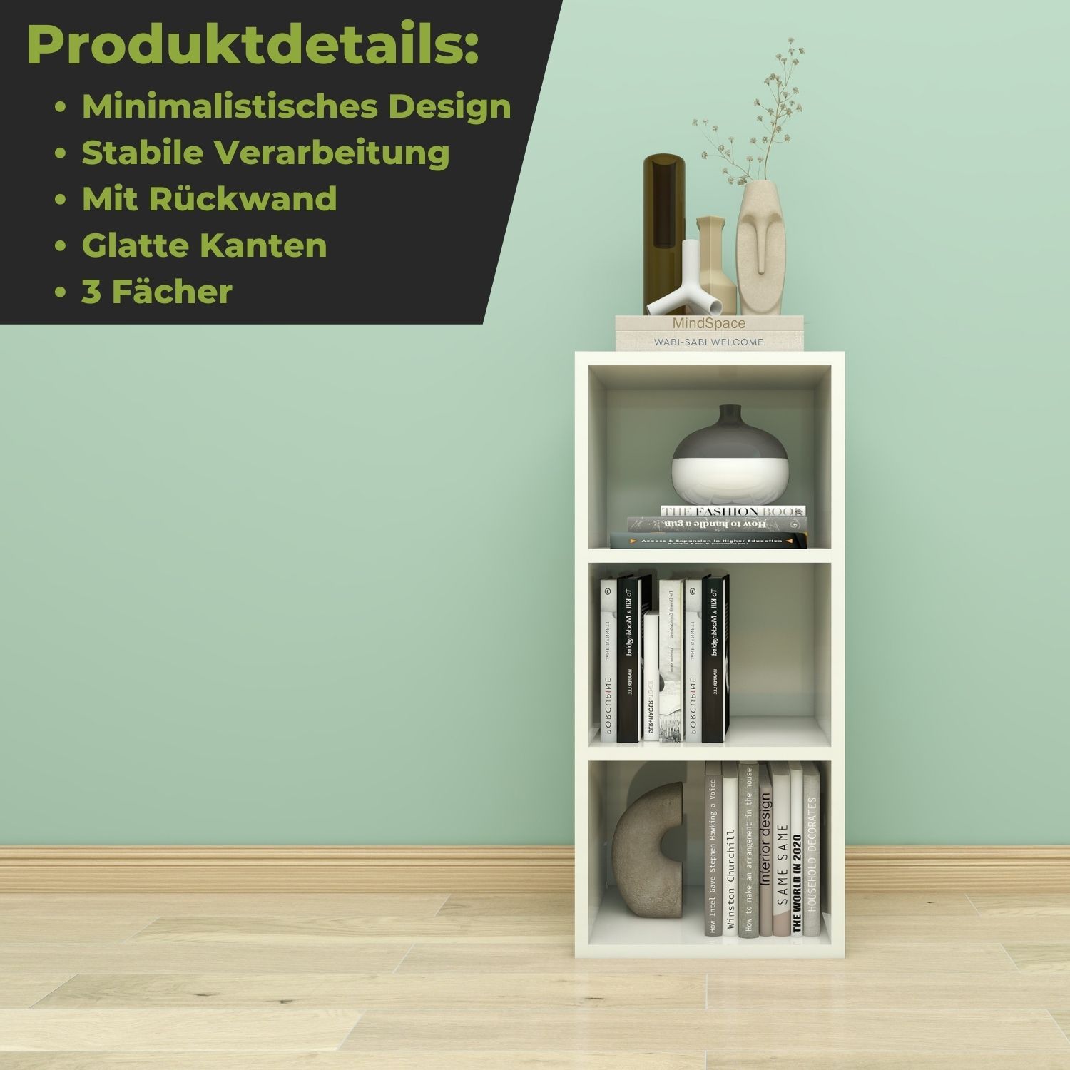 Standregal Alpha 80 in der Farbe Weiß mit Produktdetails