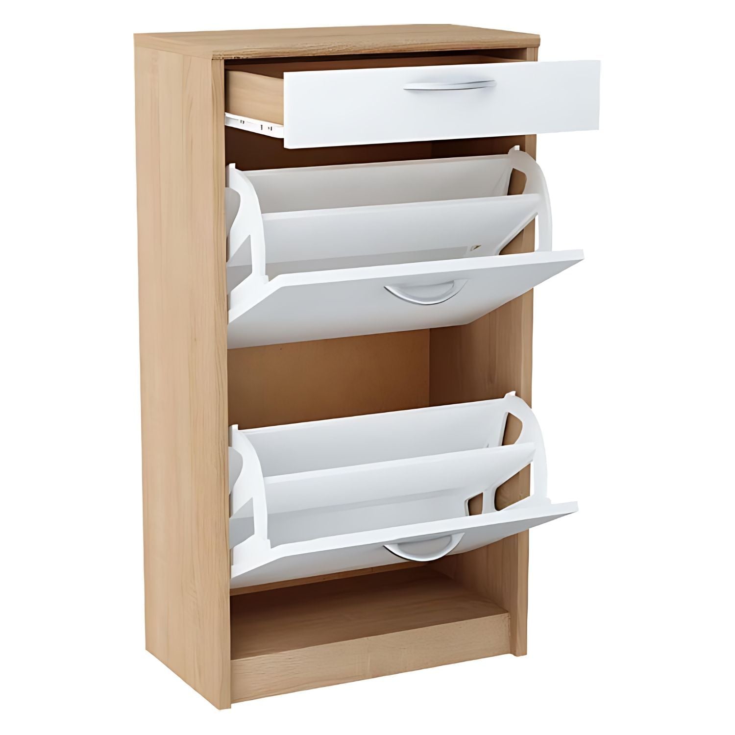 Mein-Regal Schuhkipper NALA Schuhschrank Kommode mit 1 Schublade und 2 Klappen