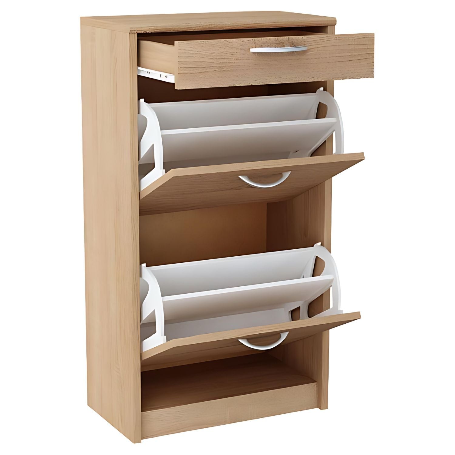 Mein-Regal Schuhkipper NALA Schuhschrank Kommode mit 1 Schublade und 2 Klappen