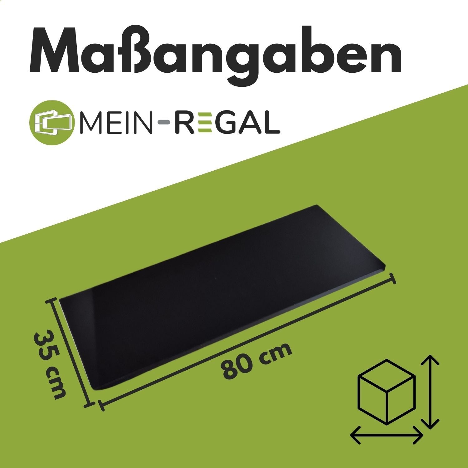 Einlegeboden Schwarz für bestimmte Vitrinen, Highboards & Kommoden