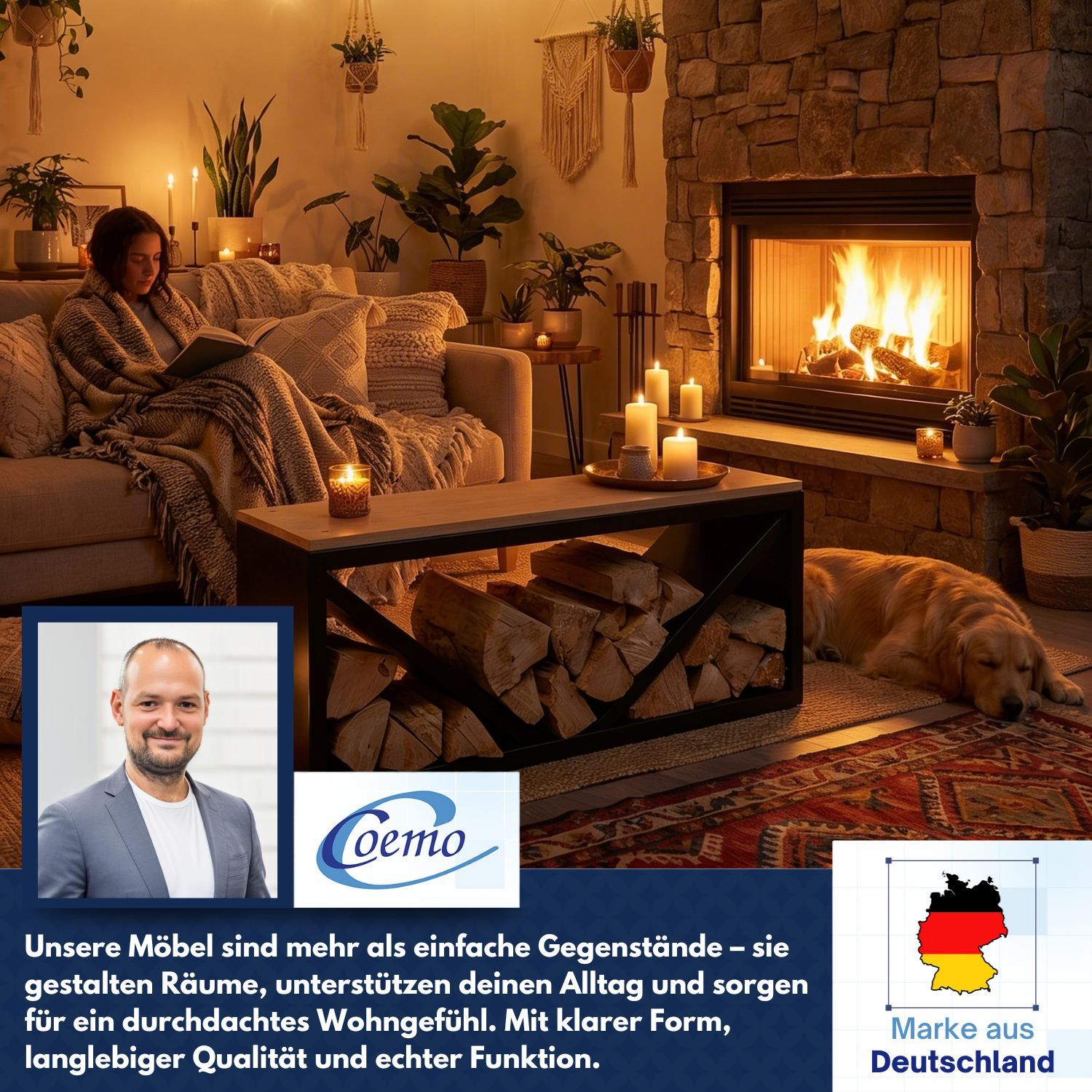 Coemo Kaminholzregal Rudi Brennholz Regal