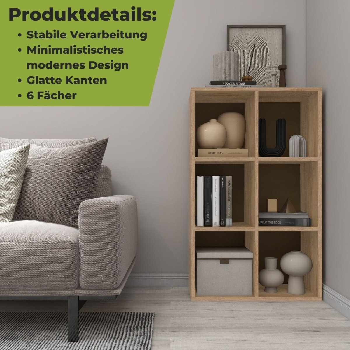 Aktenregal Delta-6 in der Farbe Natur mit Produktdetails