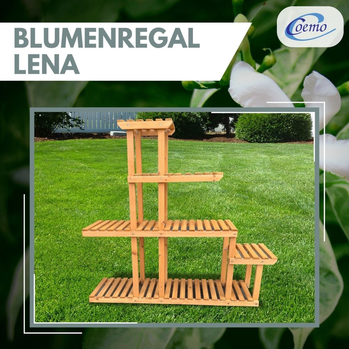 Coemo Blumenregal Lena Pflanzenständer mit 5 Ebenen Blumenständer Pflanzenregal - Mein - Regal.de