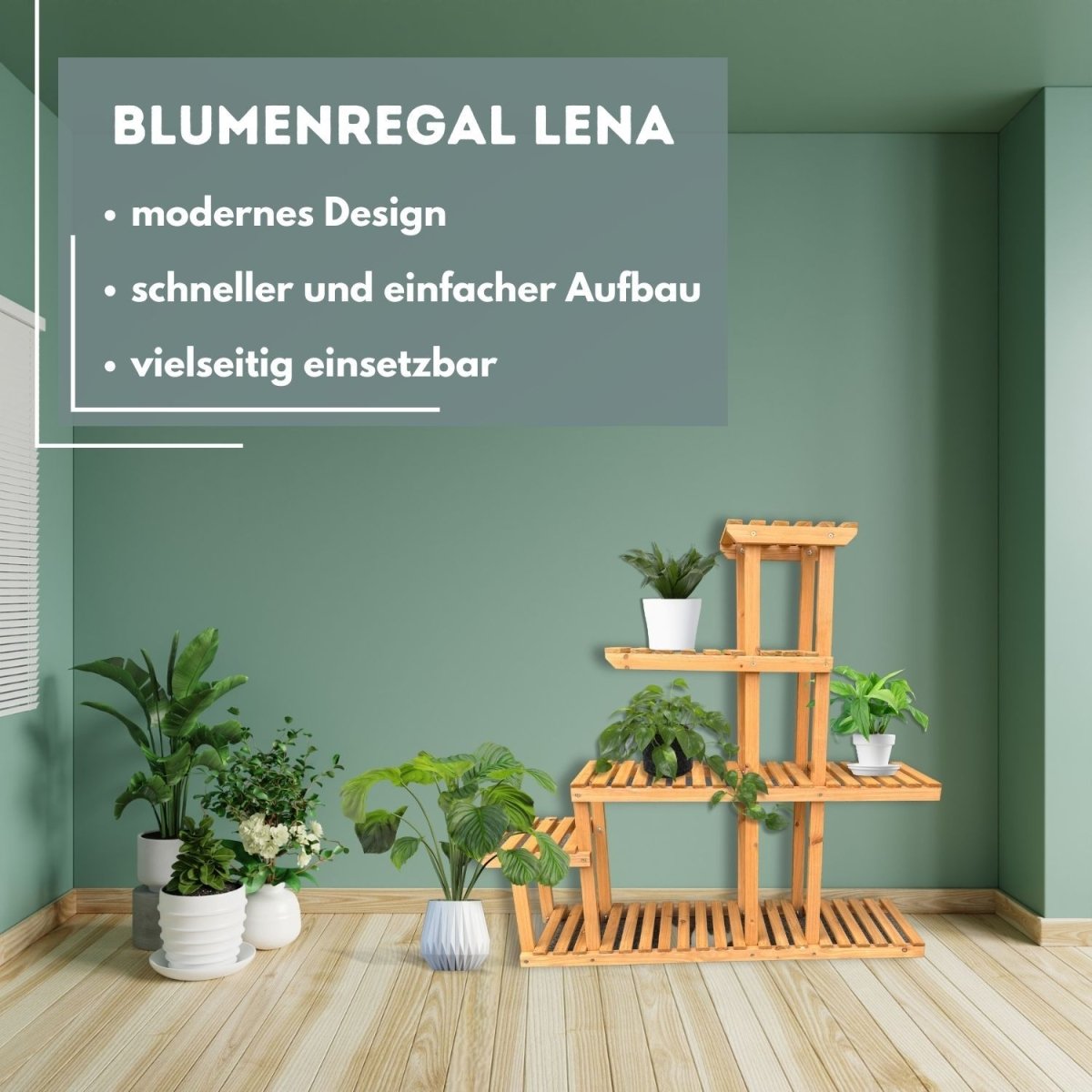 Coemo Blumenregal Lena Pflanzenständer mit 5 Ebenen Blumenständer Pflanzenregal - Mein - Regal.de