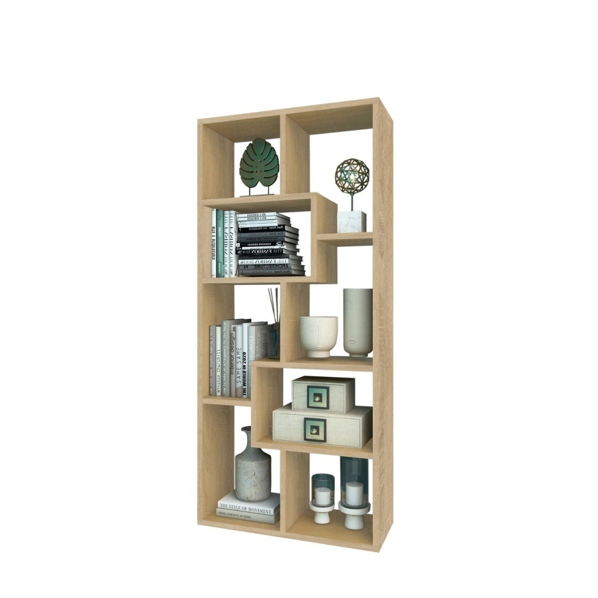 Coemo Bücherregal Sigma 8 versetzte Fächer, modernes Design - Mein - Regal.de