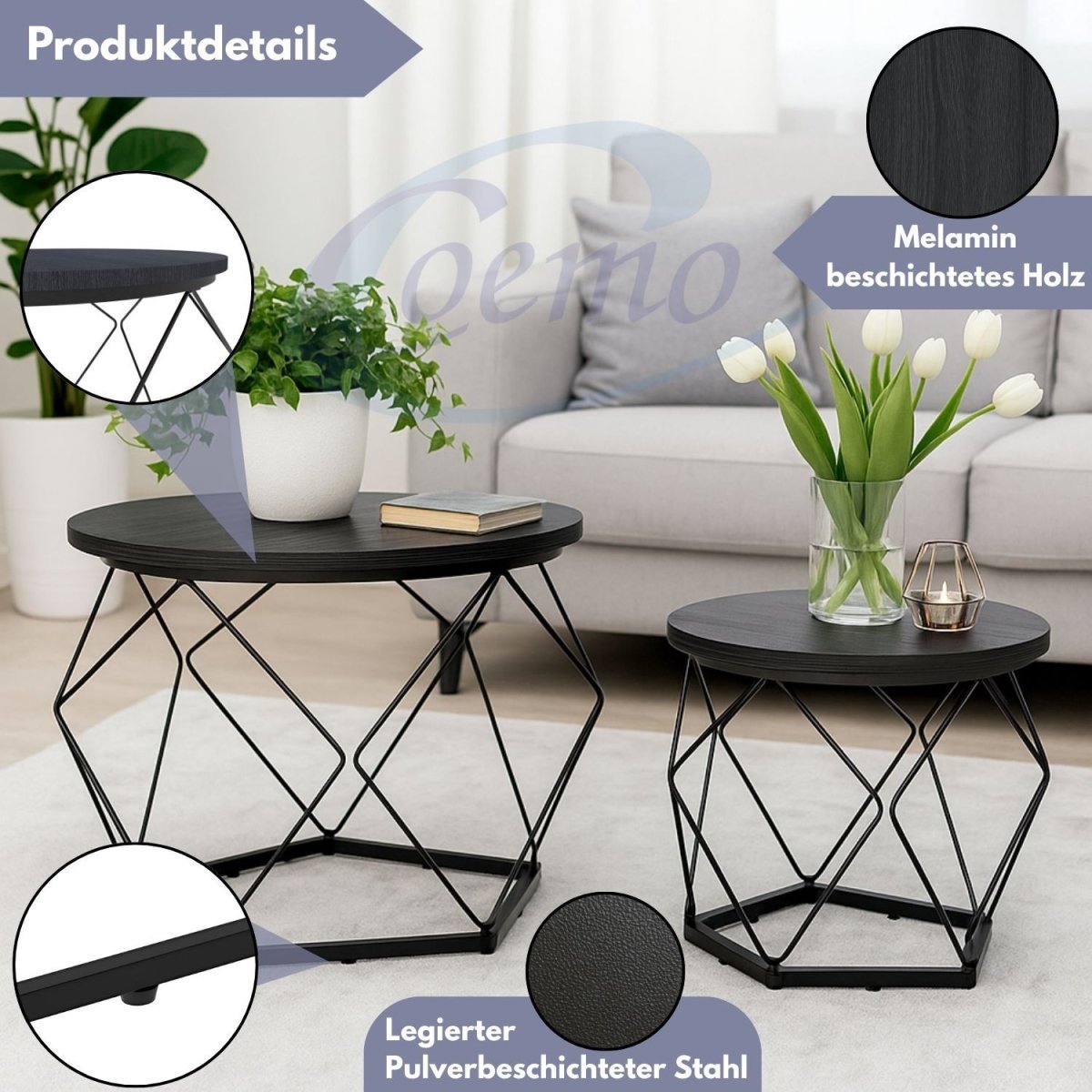 Coemo Couchtisch Duett 2 - er Set - Mein - Regal.de
