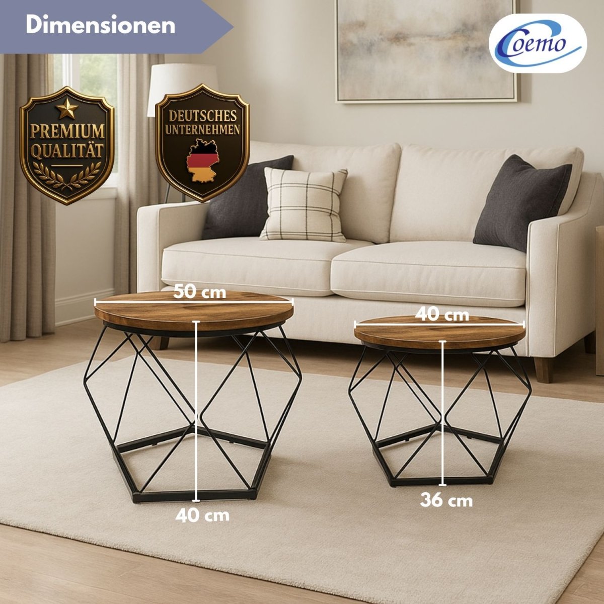 Coemo Couchtisch Duett 2 - er Set - Mein - Regal.de