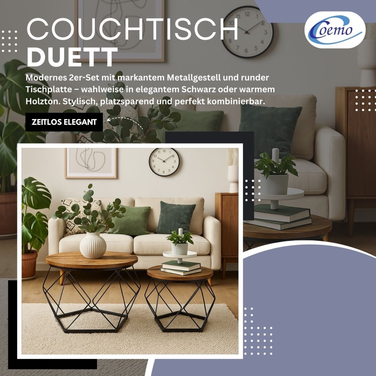 Coemo Couchtisch Duett 2 - er Set - Mein - Regal.de