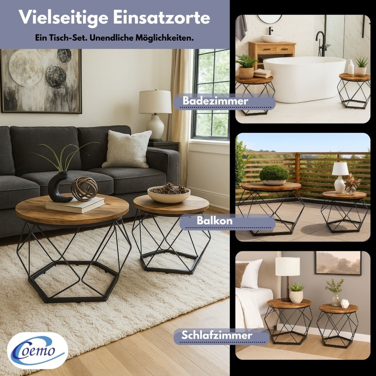 Coemo Couchtisch Duett 2 - er Set - Mein - Regal.de