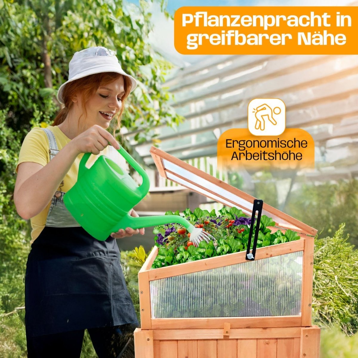 Coemo Frühbeetaufsatz - Gewächshausaufsatz für Hochbeete in verschiedenen Größen - Mein - Regal.de