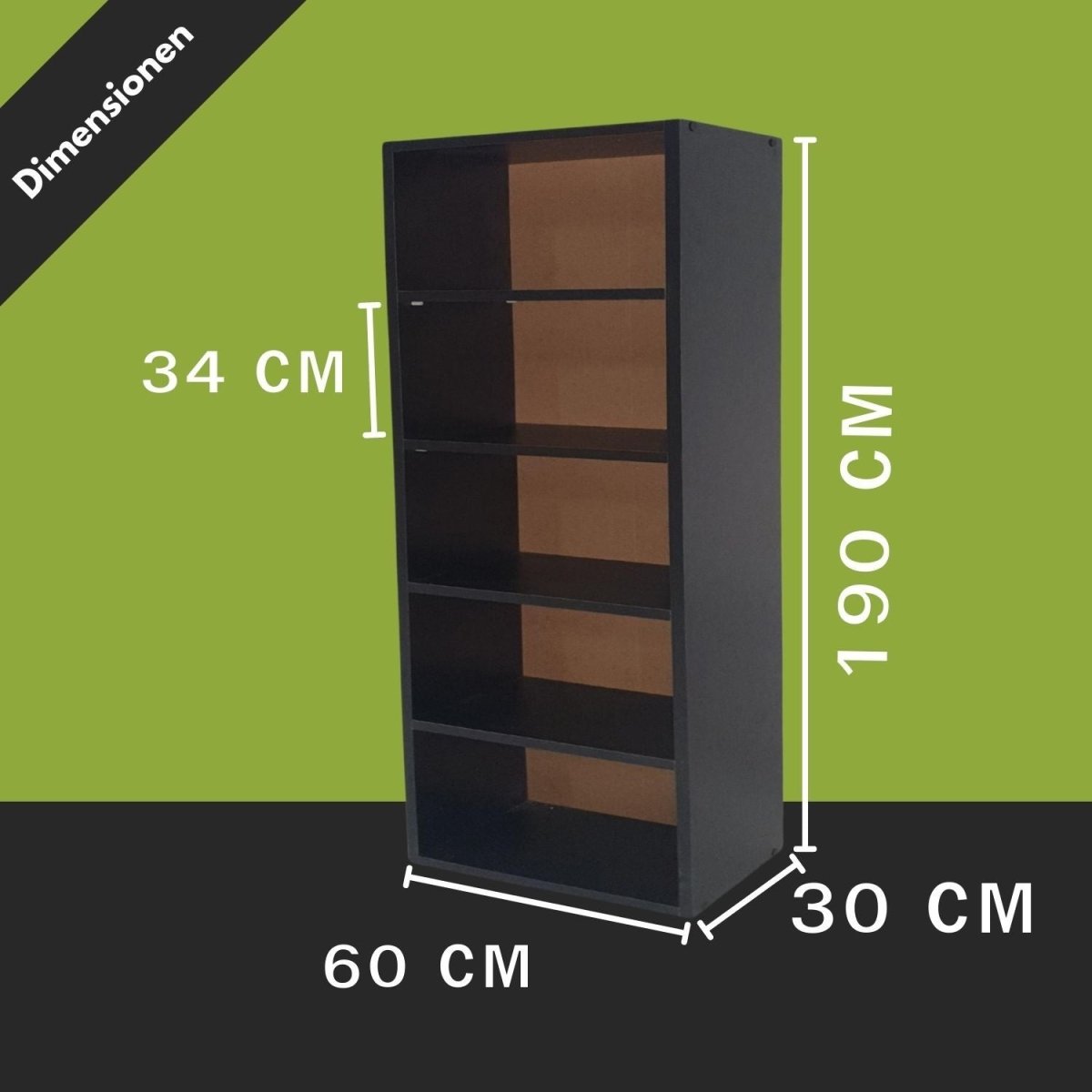 Coemo Hohes Aktenregal Delta-5 Regal 5 Fächer - Mein-Regal.de