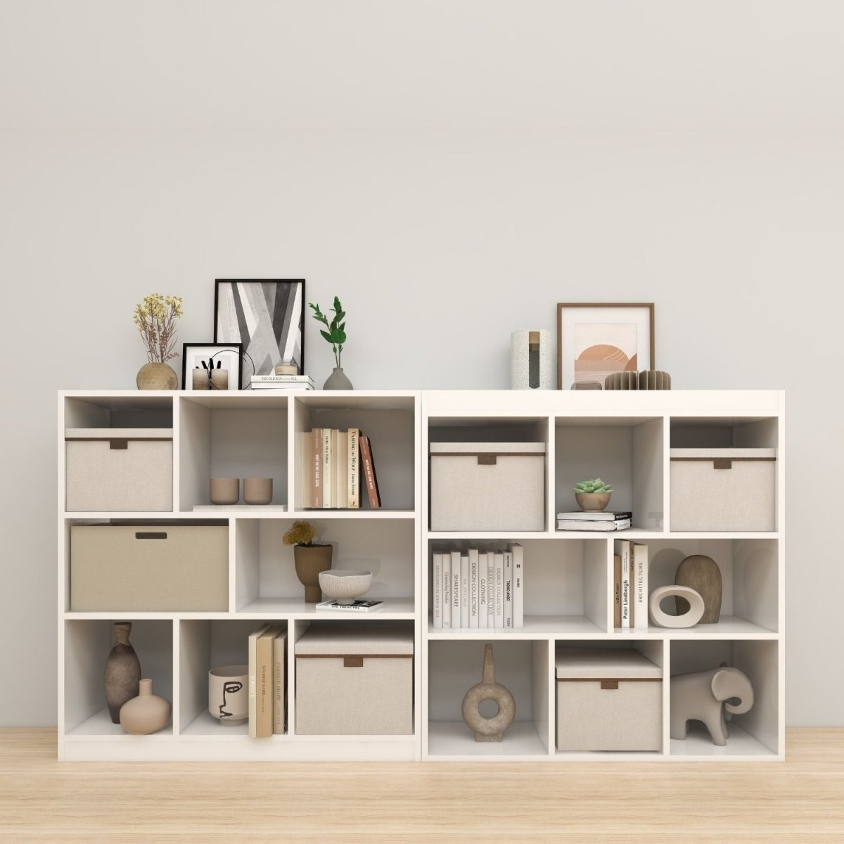 Coemo Raumteiler Split aus Holz 3 Etagenregal 8 Fächer - Mein - Regal.de