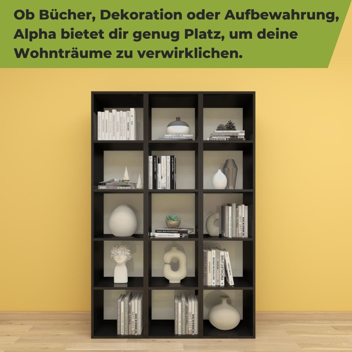 Coemo Standregal Alpha 135 aus Holz 5 Etagen - Mein-Regal.de