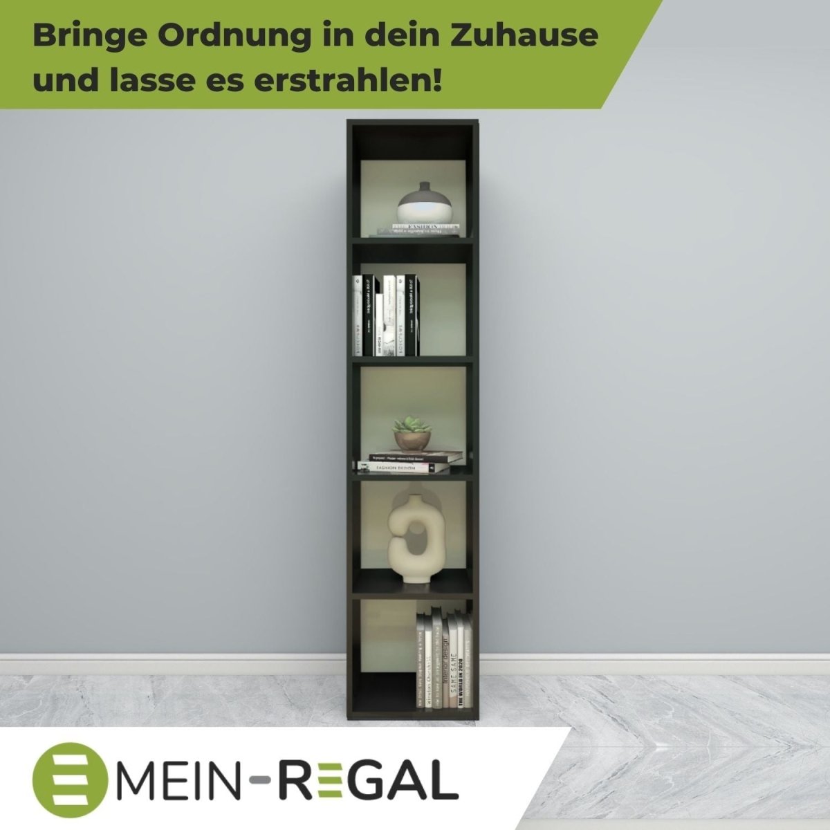 Coemo Standregal Alpha 135 aus Holz 5 Etagen - Mein - Regal.de