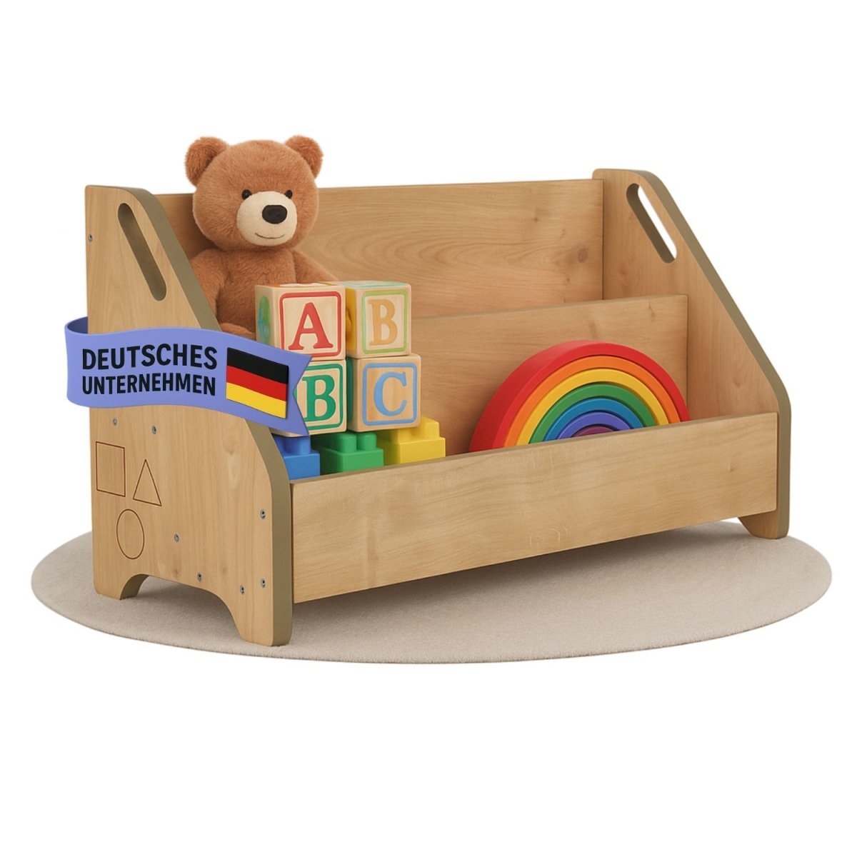 Mein-Regal Bücherbox DOOWY Bücherregal 2 Fächer 61 x 24 x 34 cm