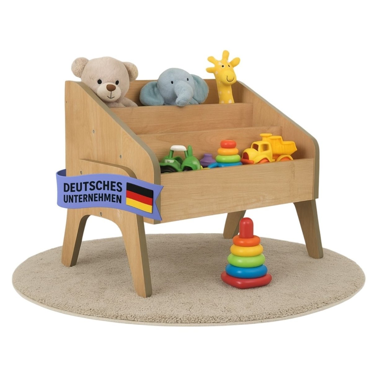 Mein-Regal Bücherbox MILL 55x35x45 cm Bücherregal 3 Fächer