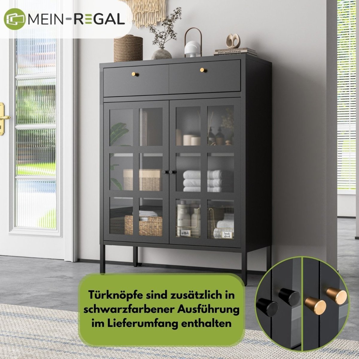 Mein-Regal Kommode Glasgow 2 Türen