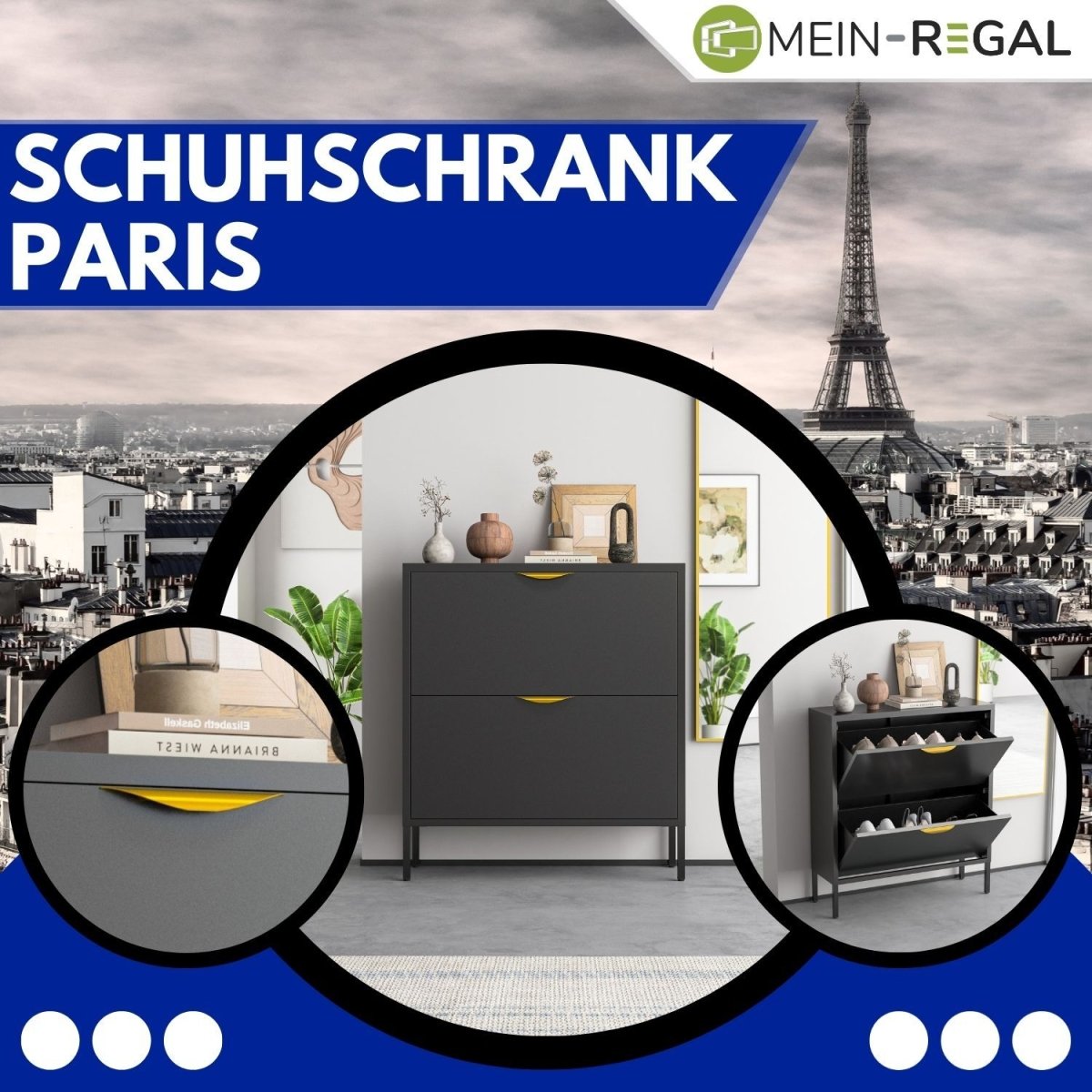 Mein-Regal Schuhschrank Paris 2 Schübe