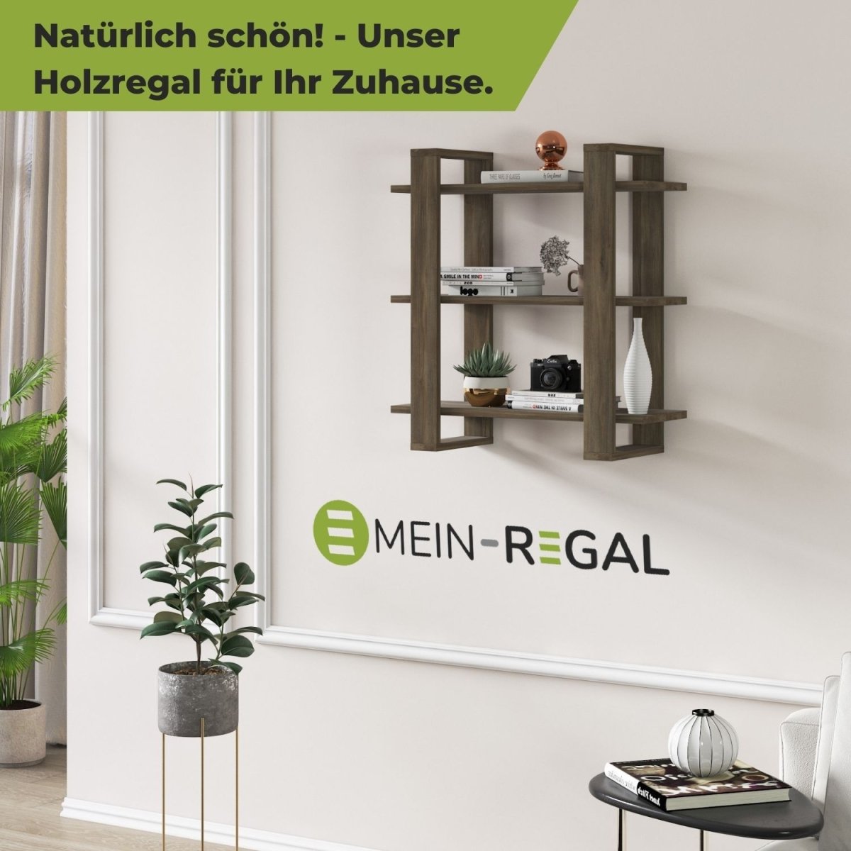 Mein - Regal Wandregal DUOMO aus Holz MDF, bis zu 3 Fächer - Mein - Regal.de