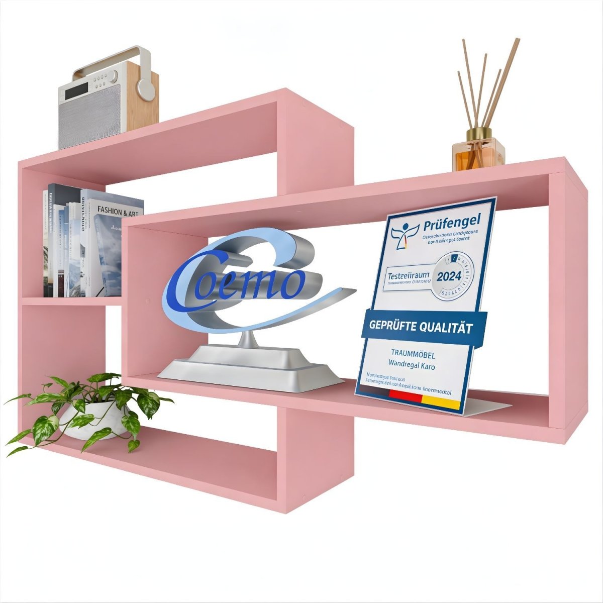 Wandregal Karo Schweberegal aus Holz - Mein - Regal.de