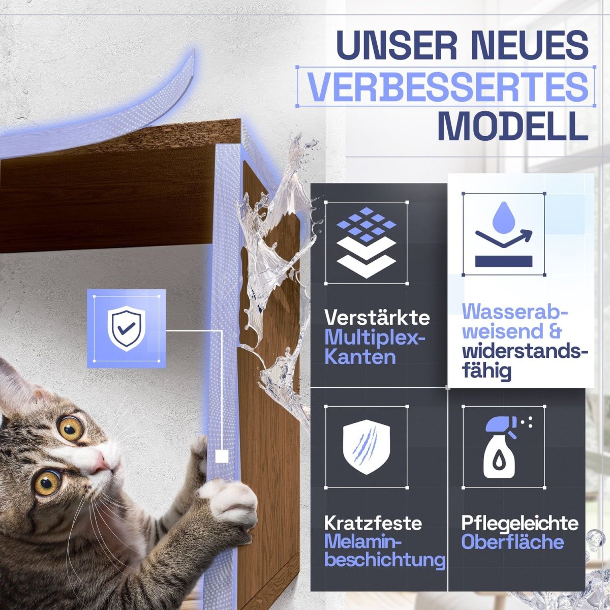 Wandregal Karo Schweberegal aus Holz - Mein - Regal.de