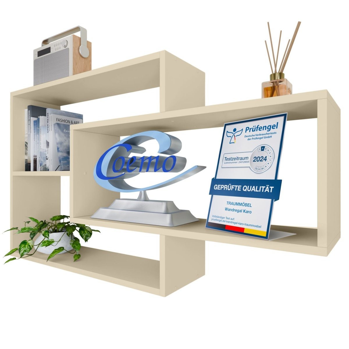 Wandregal Karo Schweberegal aus Holz - Mein - Regal.de