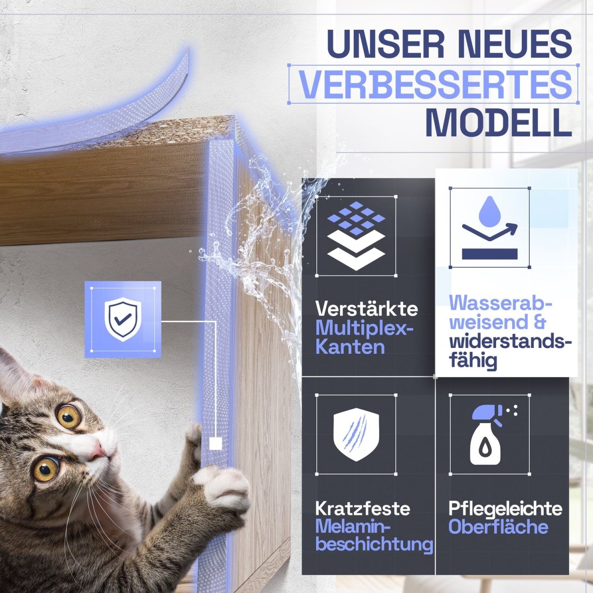 Wandregal Karo Schweberegal aus Holz - Mein - Regal.de