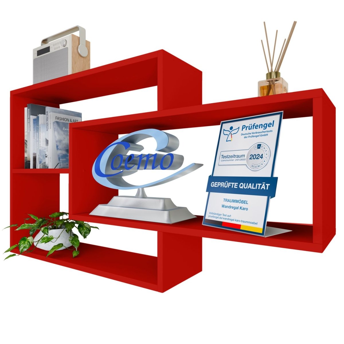 Wandregal Karo Schweberegal aus Holz - Mein - Regal.de