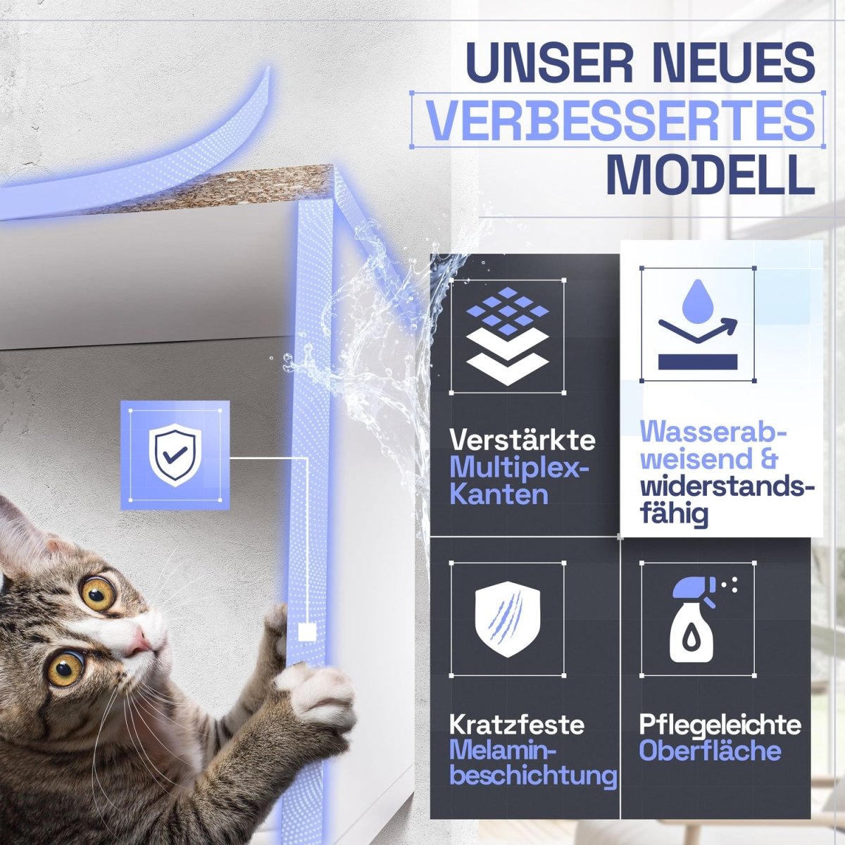 Wandregal Karo Schweberegal aus Holz - Mein - Regal.de