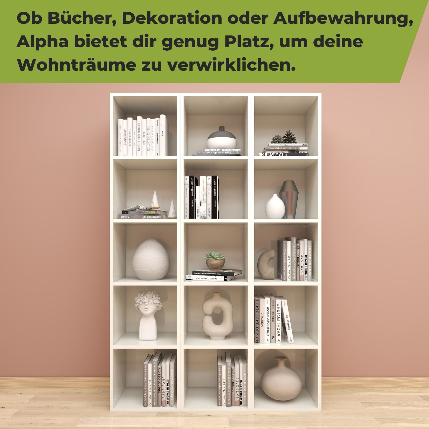 Standregal Alpha 185 in der Farbe Weiß in 3er Kombination