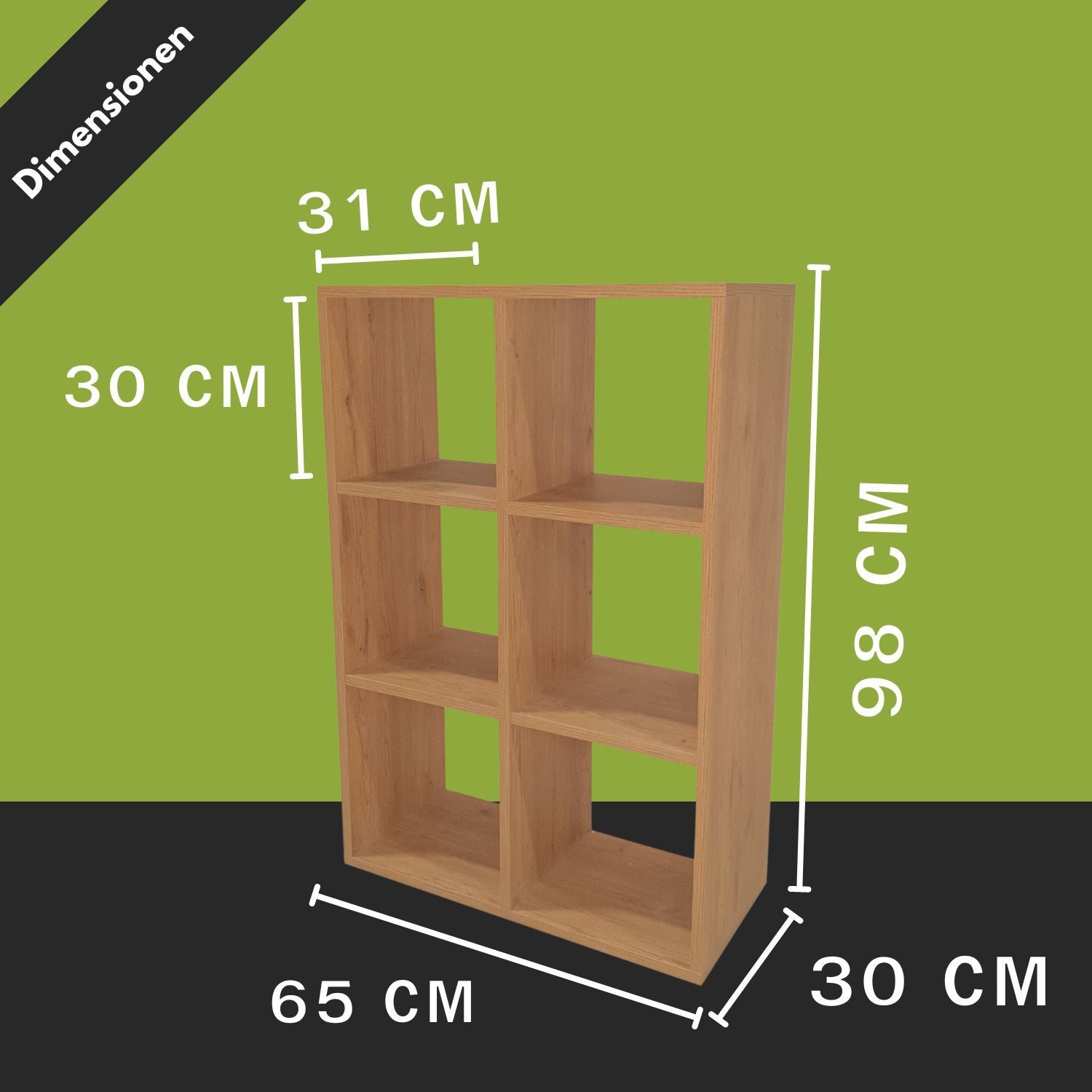 Coemo Aktenregal Delta-6 MDF Standregal 6 Fächer