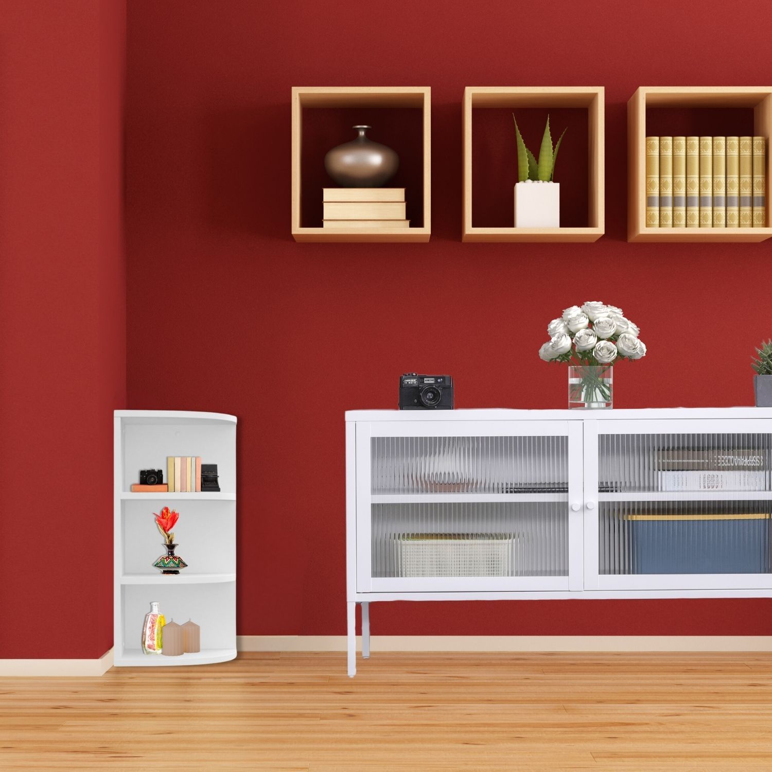 Mein-Regal Eckregal Corner 60 aus Holz 3 Etagen