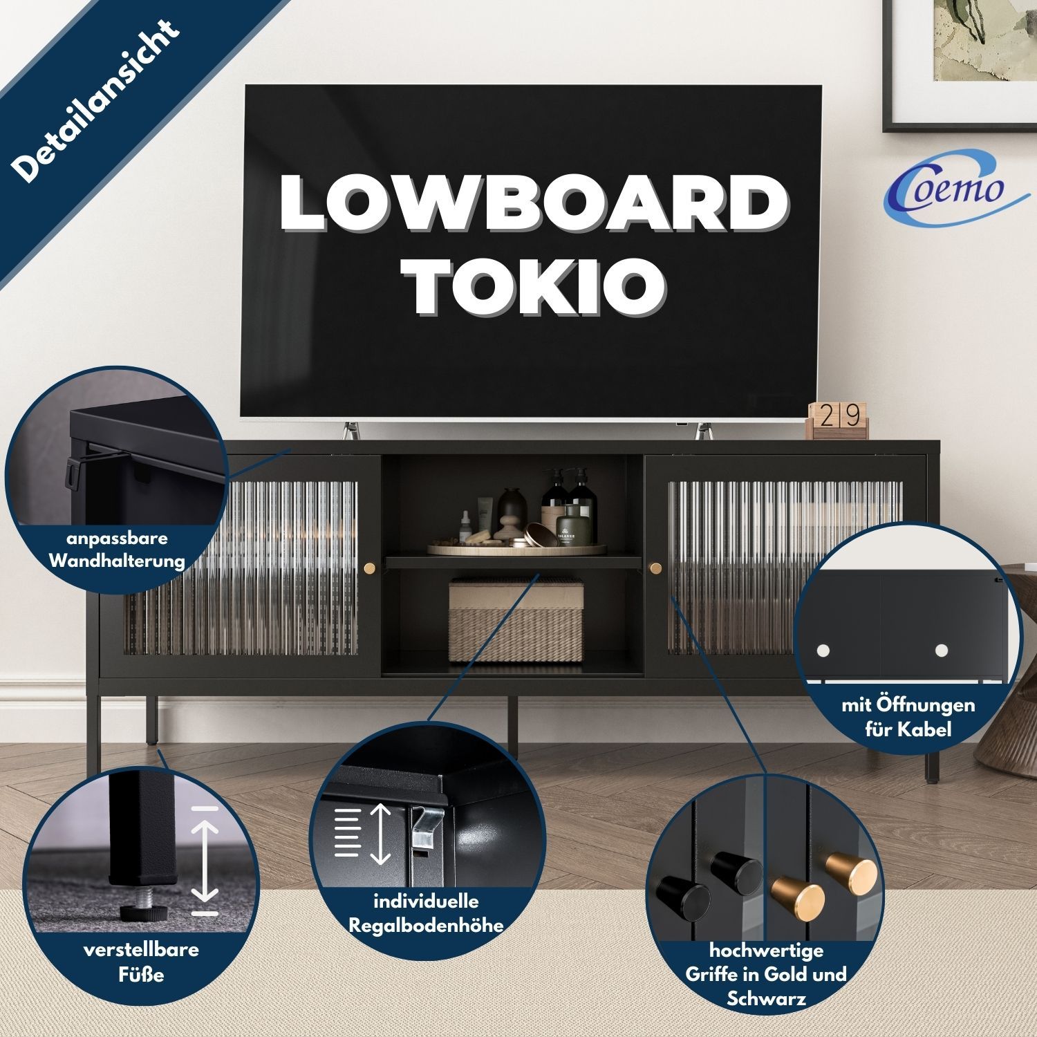 Coemo Lowboard Tokio TV-Schrank