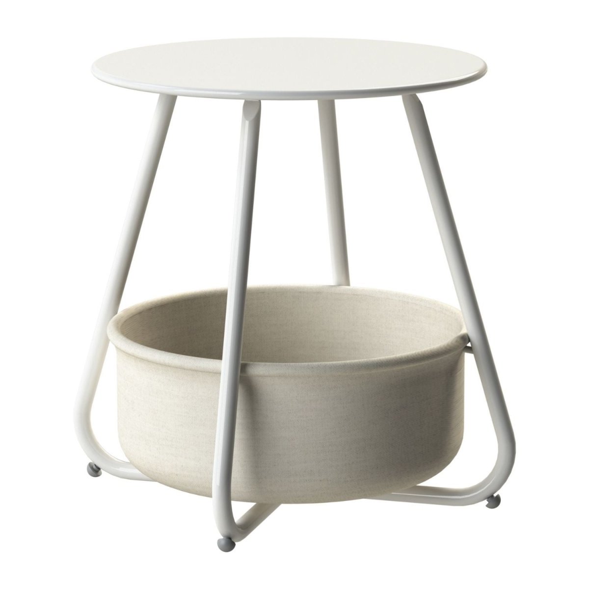 B - Ware Beistelltisch Kosi mit Canvas Korb - Metallgestell mit Stoffkorb - Mein - Regal.de