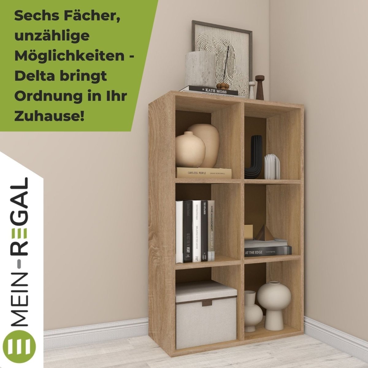 Coemo Aktenregal Delta - 6 MDF Standregal 6 Fächer - Mein - Regal.de